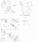 Blower HousingShrouds Electric Starter Flywheel Rewind Starter Diagram and Parts List for 212312-0100-E9  Briggs and Stratton Engine